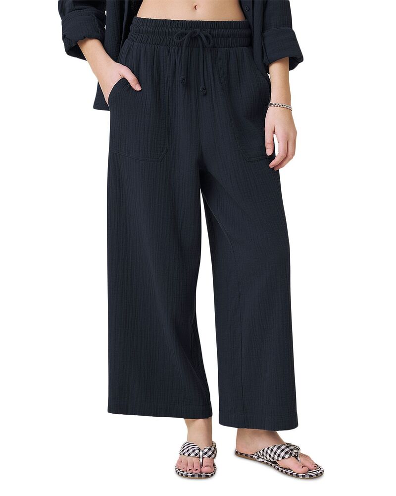 スプレンディット レディース ボトムス 心地好いズボン下 Splendid Ava Gauze Pants Navy 米国海軍