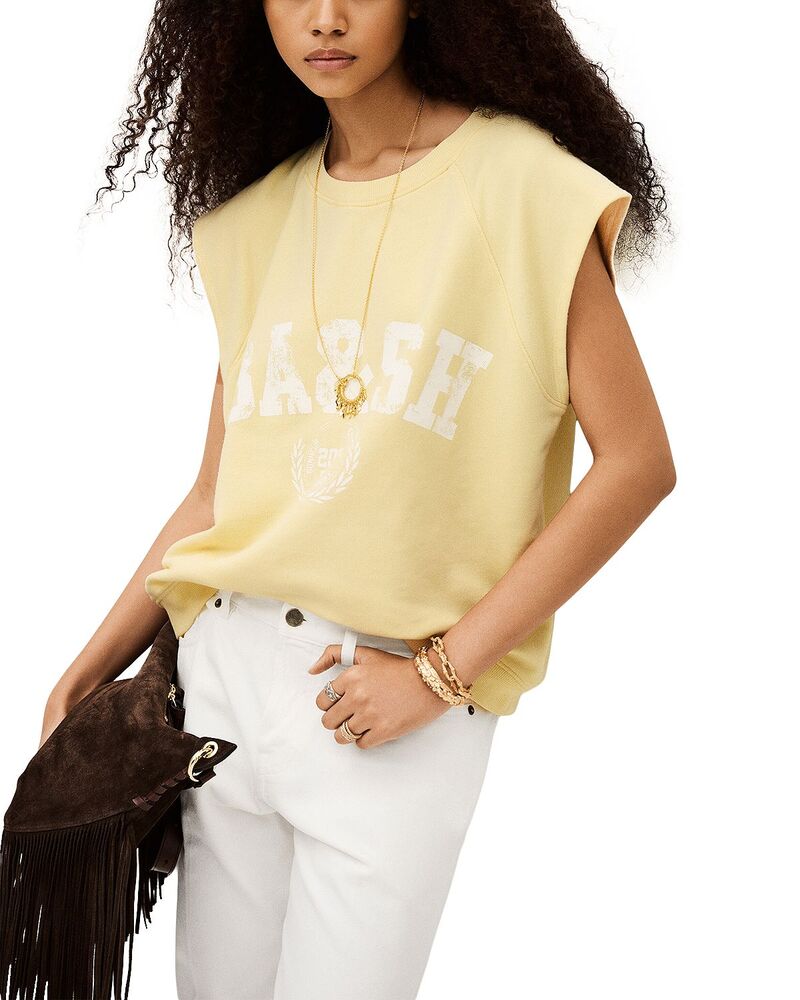 バッシュ レディース アウター パーカー・スウェット プルオーバー ba\u0026sh Beata Sweatshirt Yellow 黄色