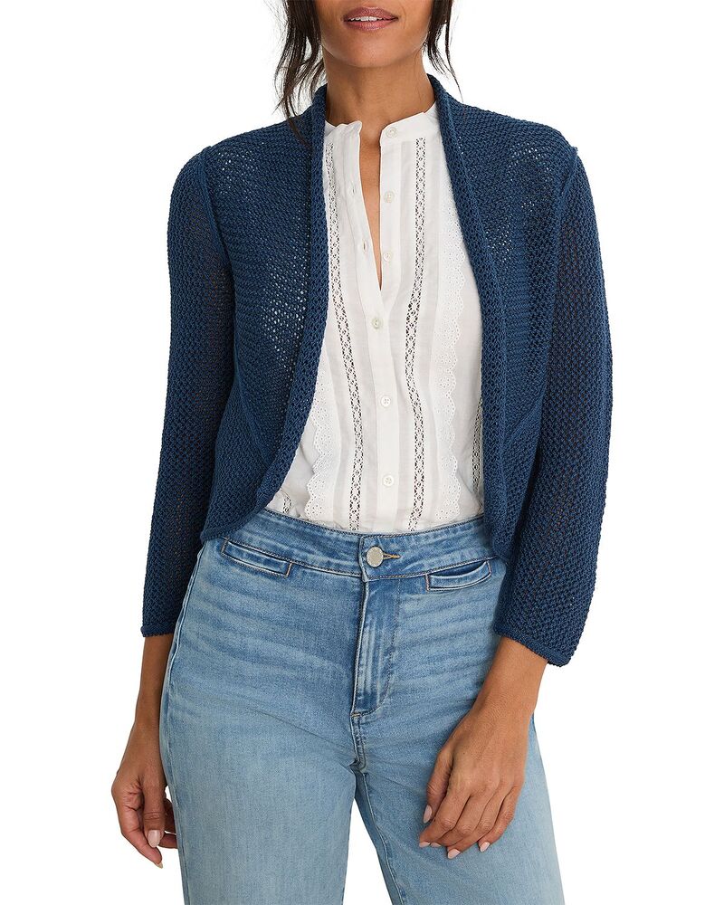 ニックプラスゾーイ レディース アウター ジレー メッシュ スウェーター NIC+ZOE Mesh Cocoon Cardigan Sweaterich Indigo インディゴ