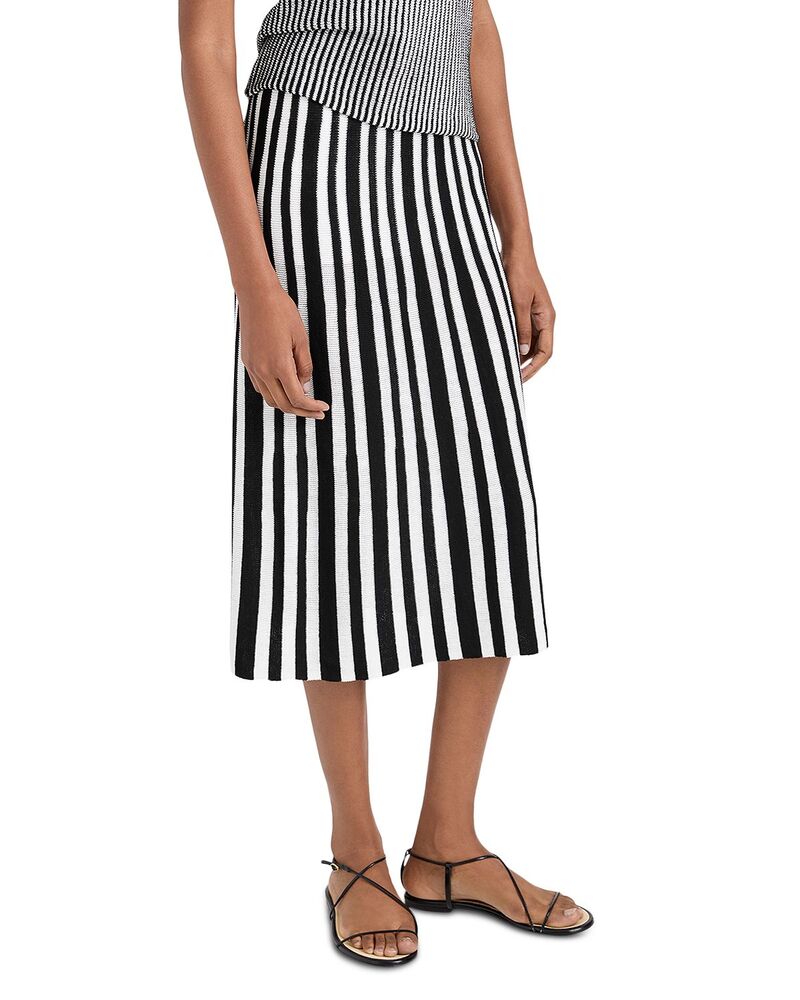 プロエンザ スクーラー レディース 下つ方スコート Proenza Schouler White Label Isley Rib Skirt Black/Off White 象牙色