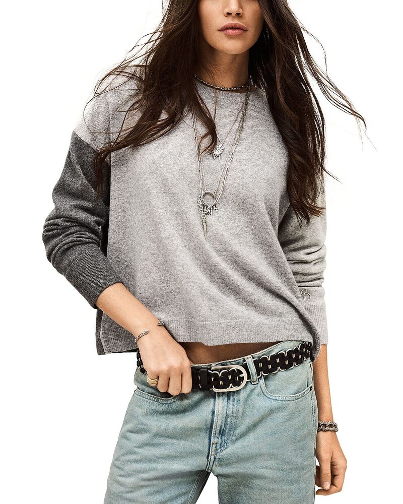バッシュ レディース アウター 編み物・プルオーバー ba\u0026sh Pull Chaya Cashmere Sweater Grey 薄墨色