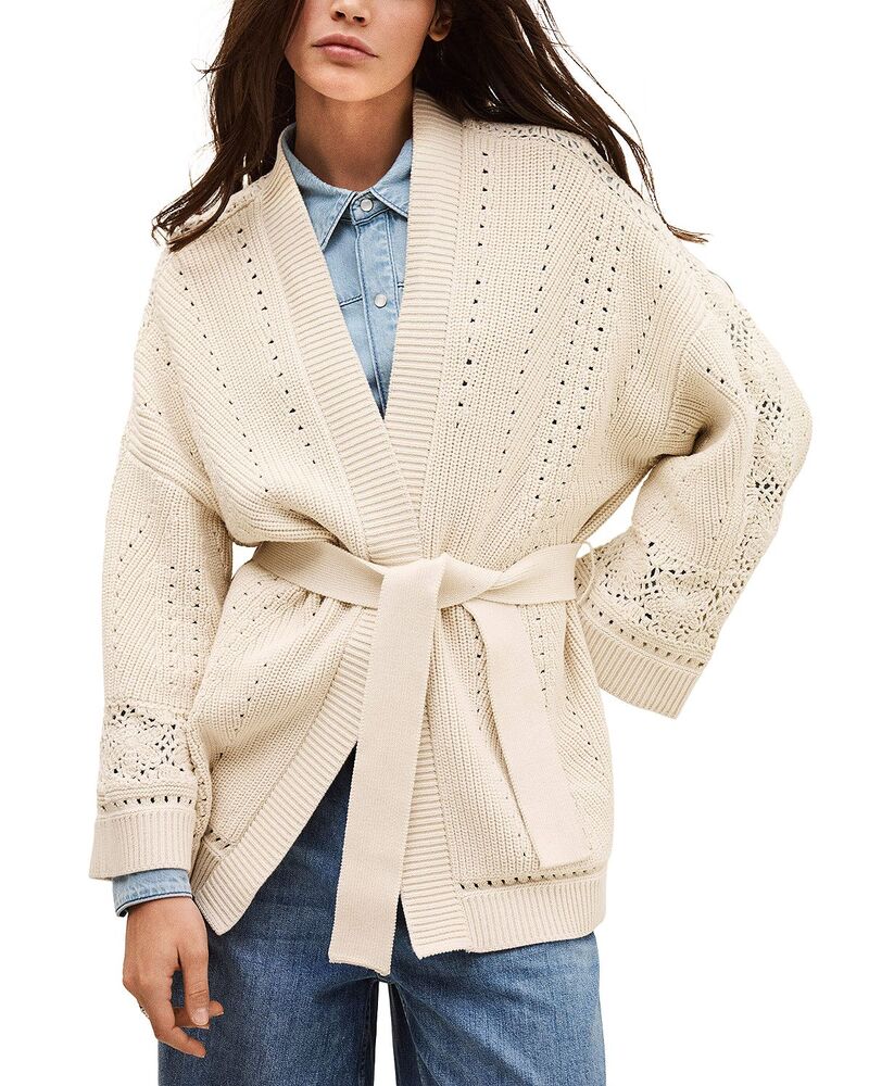 バッシュ レディース アウター ジレー スウェーター ba\u0026sh Perine Cardigan Sweater Off White 象牙色