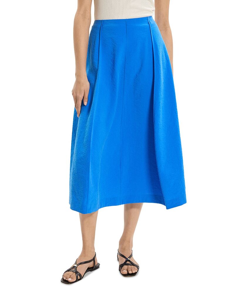 行動論理 レディース 下つ方スコート MIDI Theory Parachute Midi Skirt Jewel Blue 青色