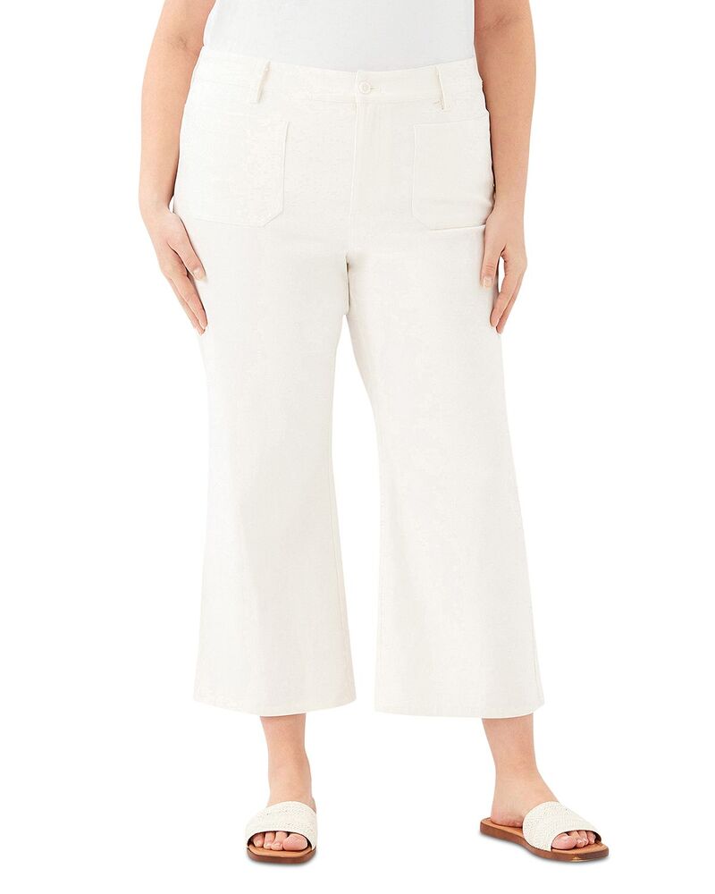 カレンケーン レディース ボトムス 心地よいズボン下 つけ加える大きさ クロップド Karen Kane Plus Patch Pocket Cropped Pants Off White 象牙色