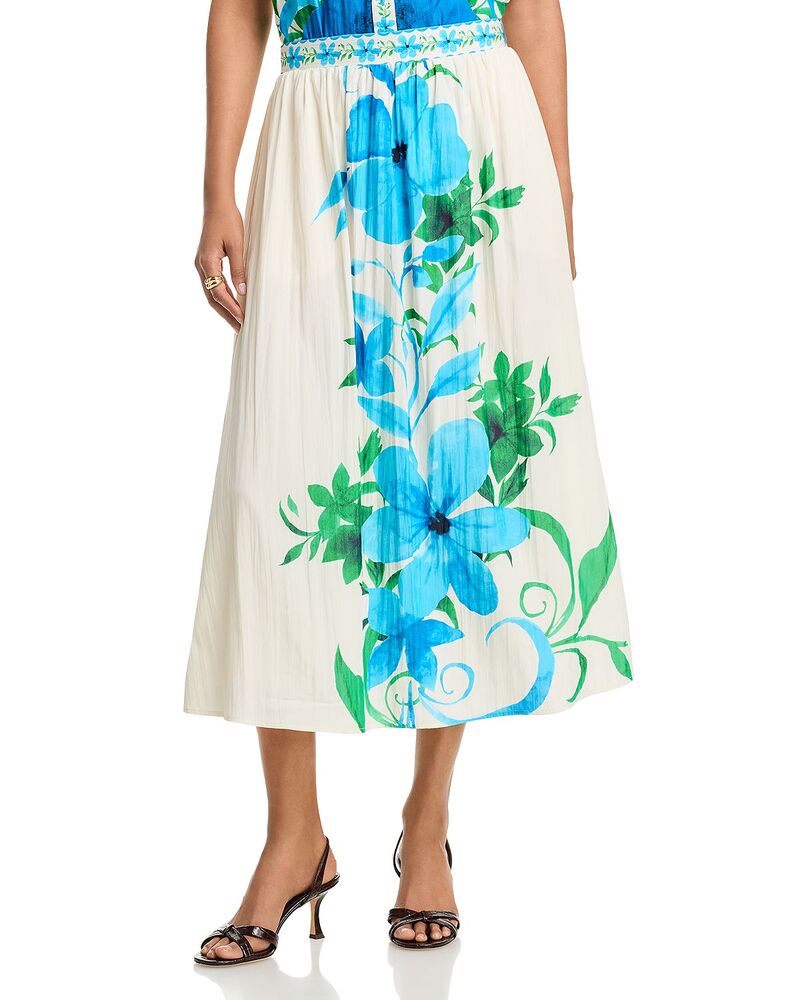 ティー・タハリ レディース ボトムスカート ミディ Tahari Midi Skirt Artist's Floral|ReVida 店