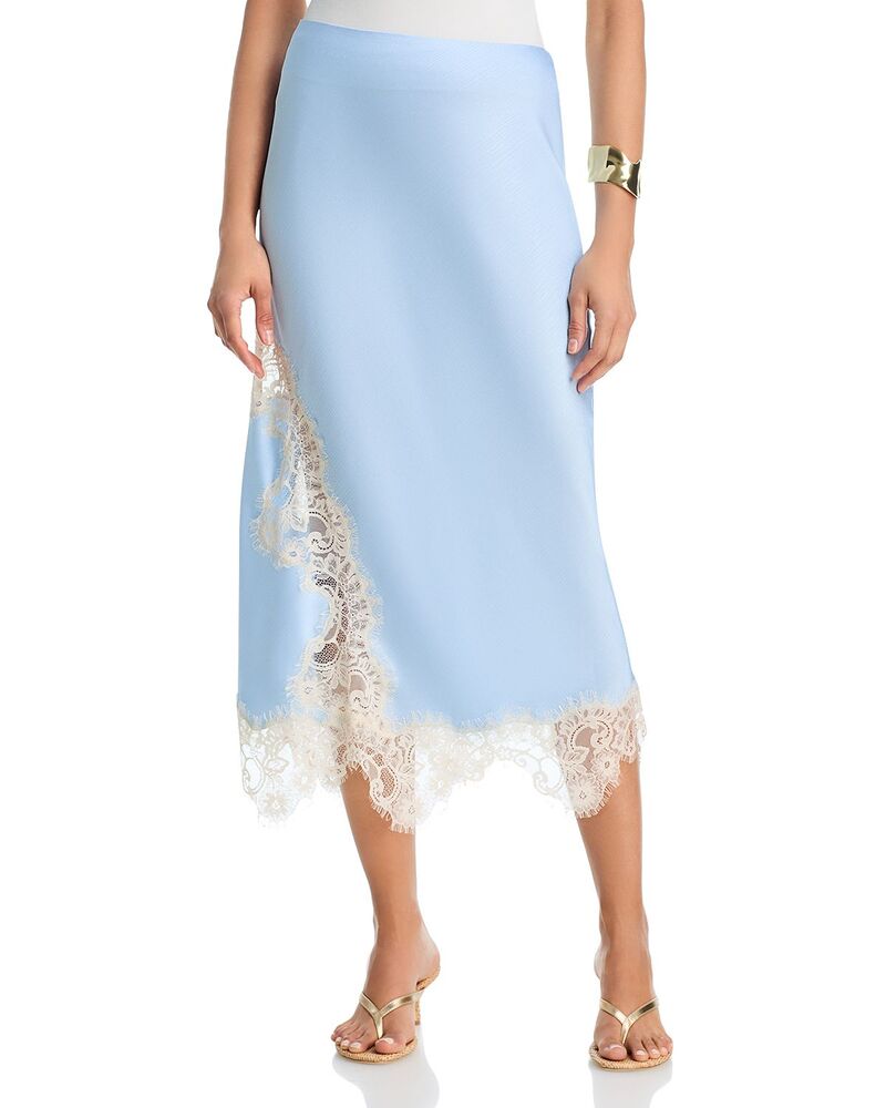アクア レディース 下つ方スコート スピード競技 AQUA Lace Inset Slip Skirt - Exclusive Pastel Blue 青み
