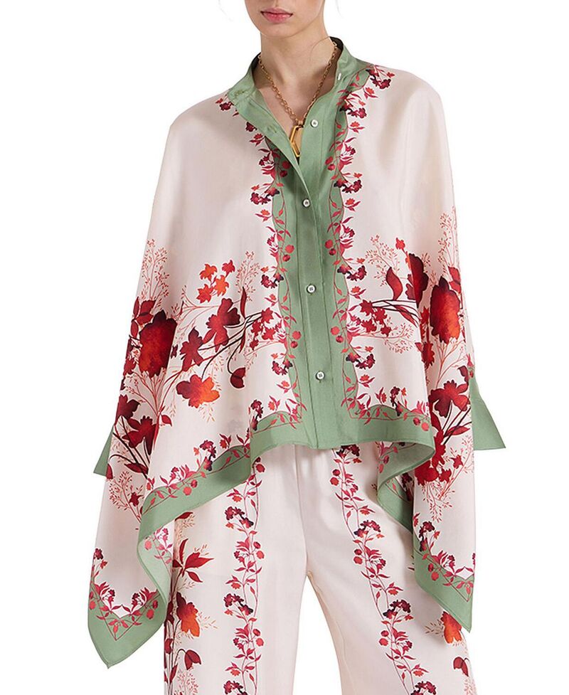 ラ・ダブル・ジェイ レディース トップス プルオーバー La DoubleJ Foulard Shirt Woodland Camouflage Green 緑であること