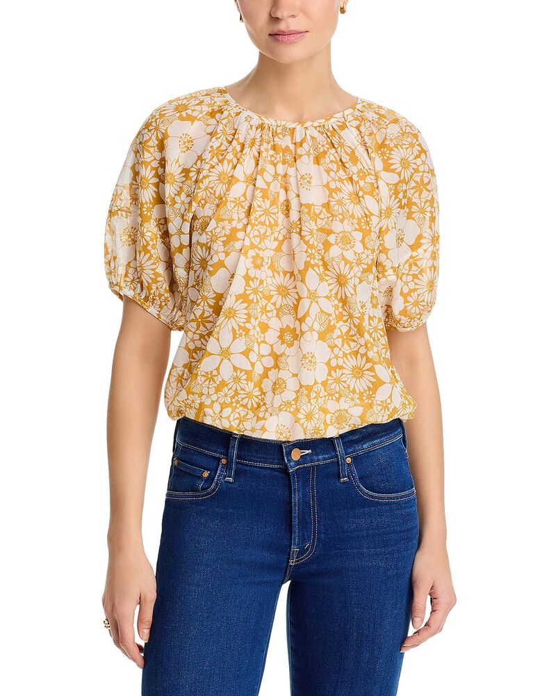 お母さん レディース トップス プルオーバー MOTHER The Party インチ The Back Shirt Floral Notes