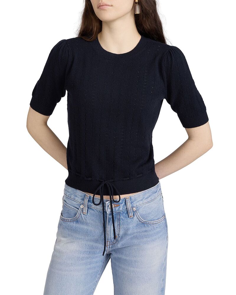 ひな形 レディース アウター 編み物・プルオーバー FRAME The Cashmere Charm Sweater Navy 米国海軍