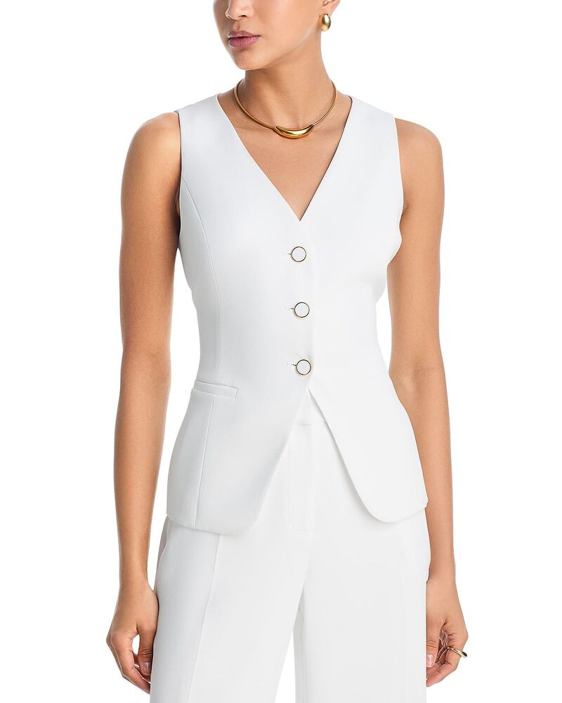 アクア レディース アウター ベスト AQUA Soft Vest - Exclusive White ホワイト｜ReVida 店