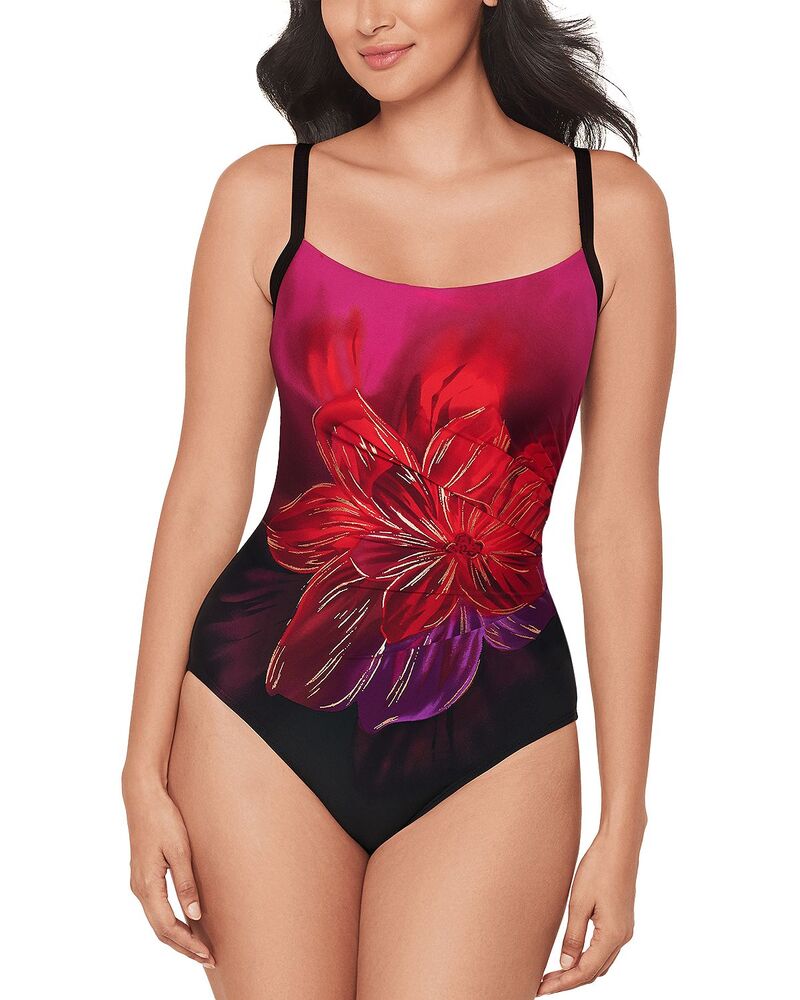 不思議なこと背広 レディース 水泳着 上下仕掛ける Miraclesuit Petali Rosa Starr One Piece Swimsuit Black/Multi 黒いこと