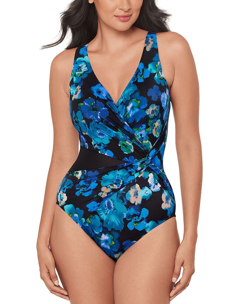 不思議なこと背広 レディース 水泳着 上下仕掛ける Miraclesuit Secret Garden Circe One Piece Swimsuit Black/Multi 黒いこと