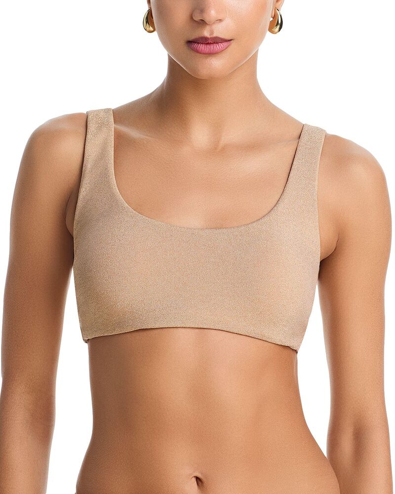 レイミー ブルック レディース 水泳着 いの一番のみ トール Ramy Brook Metallic Enya Bikini Top Gold ゴールド
