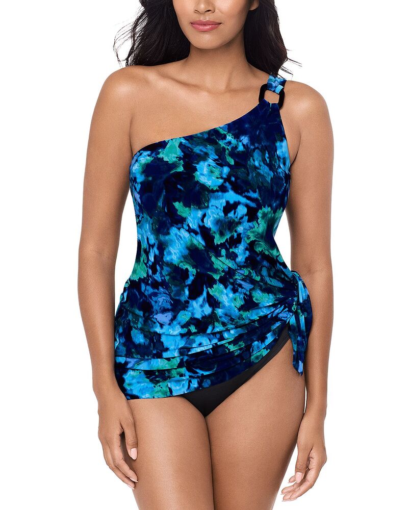 神通力背広 レディース 水泳着 上下仕掛ける Magicsuit Mashup Amal One Piece Swim Dress Blue Multi 青色