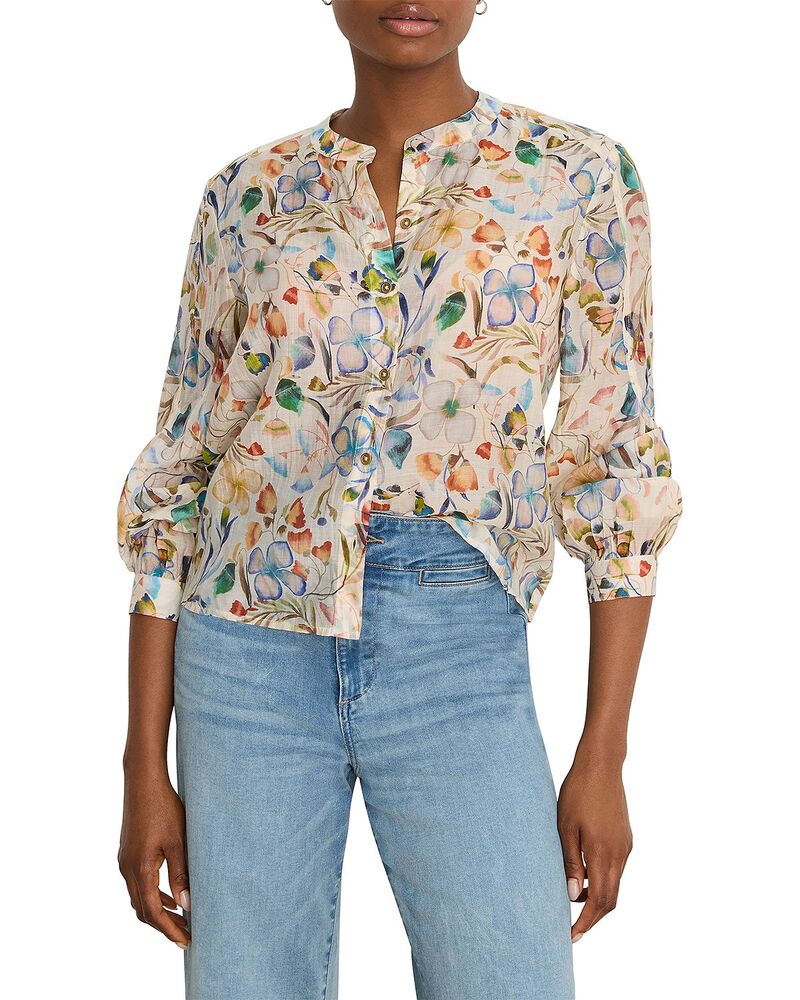 ニックプラスゾーイ レディース トップス シャツ NIC+ZOE Pressed Flowers Femme Shirt Neutral Multi マルチカラー|ReVida 店