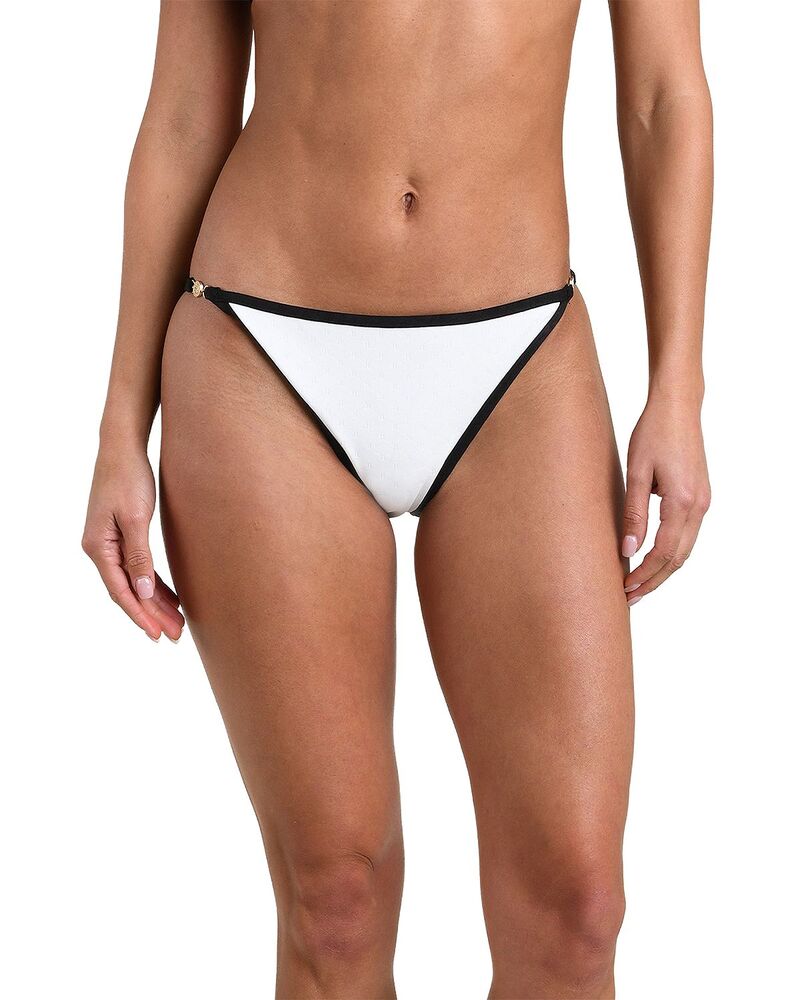 ラジャンス レディース 水泳着 ボトムスのみ L\u0027AGENCE Violet Fine Line String Bikini Bottom White 白いこと
