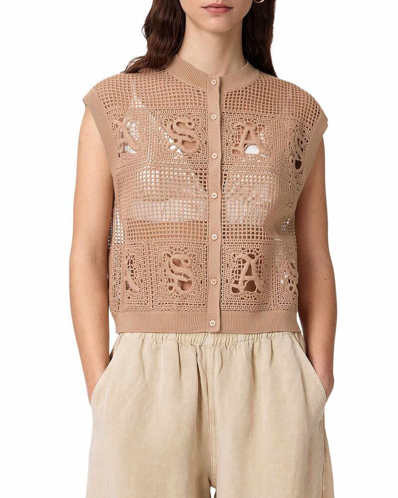 オールセインツ レディース アウター コート ALLSAINTS Kyra Waistcoatoplaster Pink ピンク｜ReVida 店