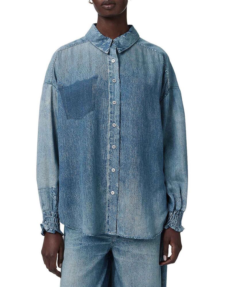 オールセインツ レディース トップス プルオーバー ALLSAINTS Charli Shirt Illusion Indigo インディゴ