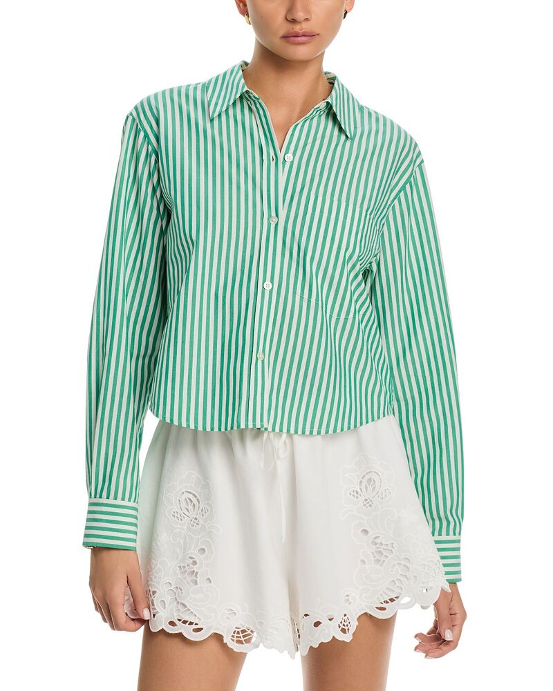 レイルズ レディース トップス シャツ Rails Ramy Shirt EMERALD STRIPE エメラルド|ReVida 店