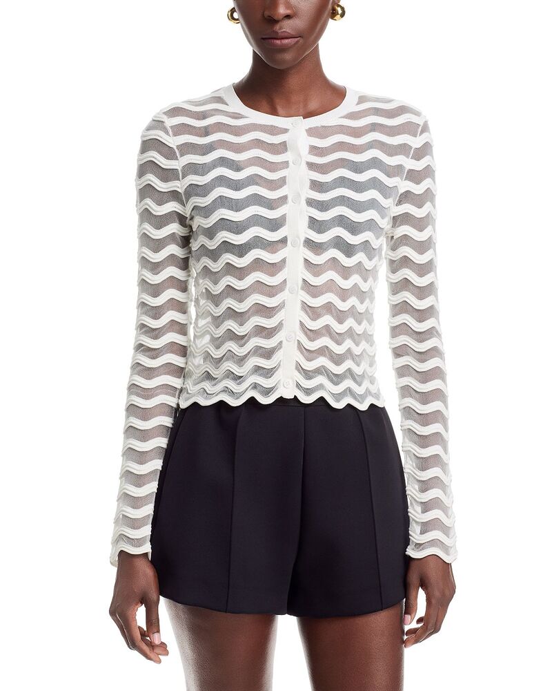シムカイ レディース アウター ジレー マキシ SIMKHAI Maxime Cardigan Ivory 象牙色