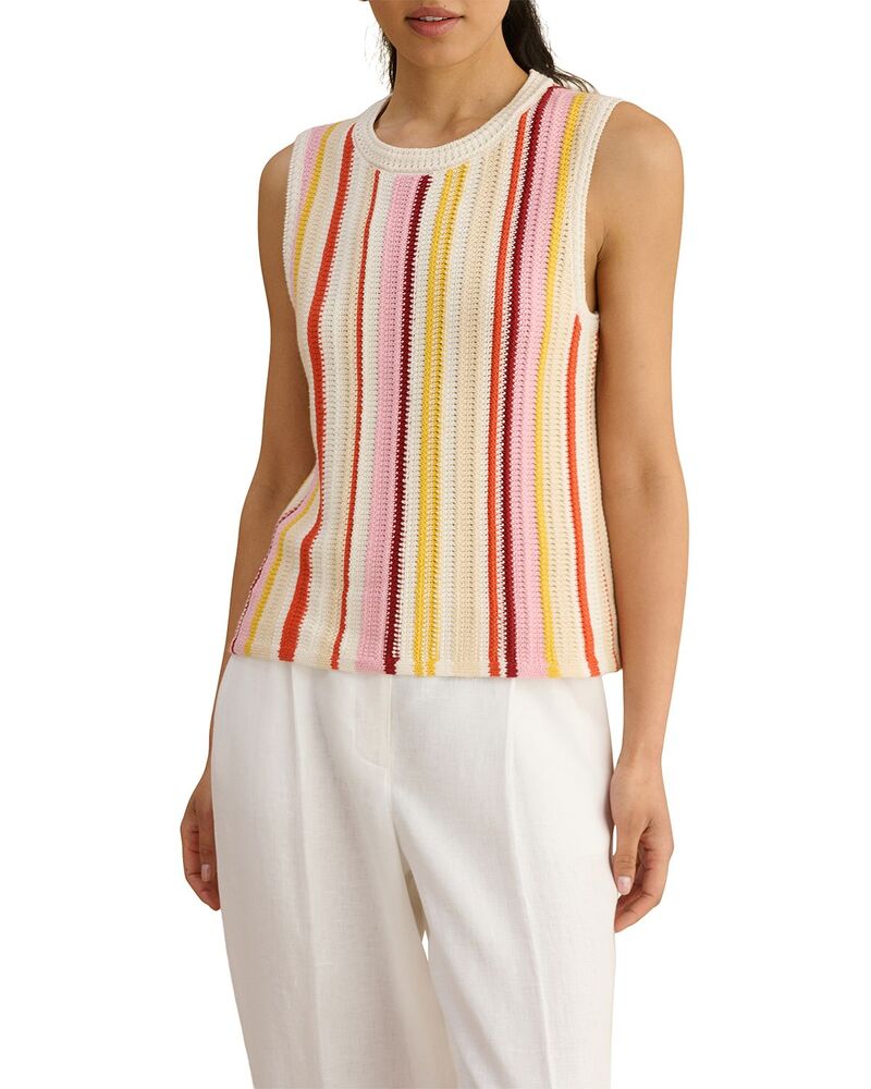 ホッブス英国の首都 レディース トップス 貯蔵タンクいの一番 編み物 HOBBS LONDON Zadie Knitank Ivory Multi 象牙色