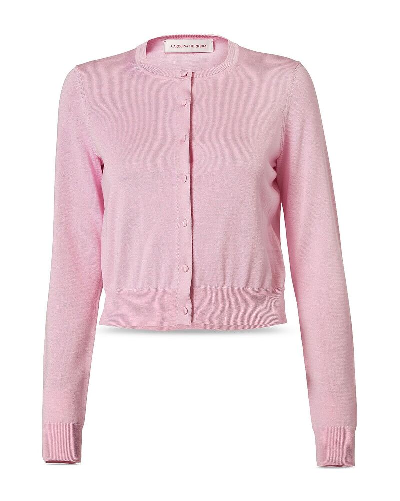 キャロライナヘレラ レディース アウター ジレー スウェーター Carolina Herrera Round Neck Cardigan Sweaterosewater