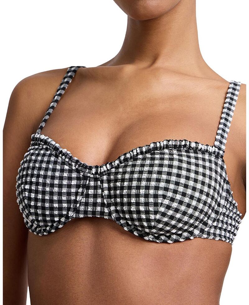 オニア レディース 水泳着 いの一番のみ Onia Marilyn Bikini Top Black/White 白いこと