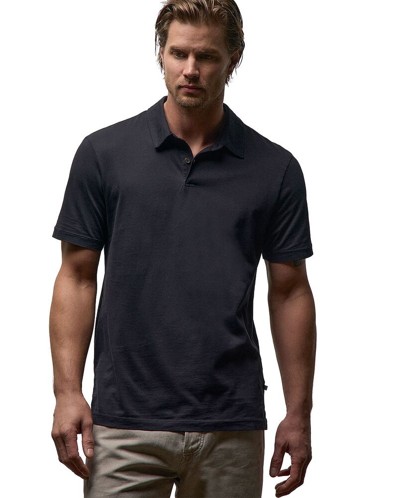 ジェームス がま口 メンズ トップス スポーツシャツ スエードクロス プルオーバー James Perse Sueded Jersey Polo Deep