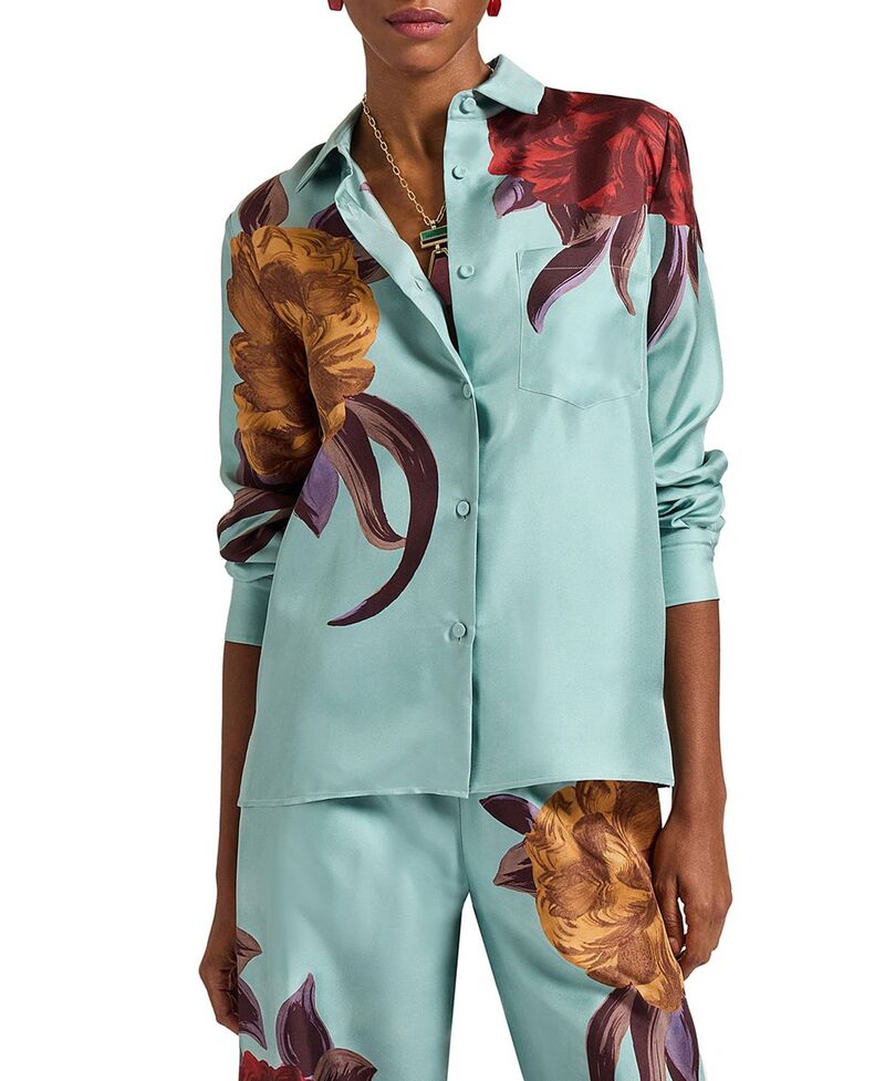 ラ・ダブル・ジェイ レディース トップス シャツ La DoubleJ Boy Shirt Peony Placee Light Blue ブルー|ReVida 店