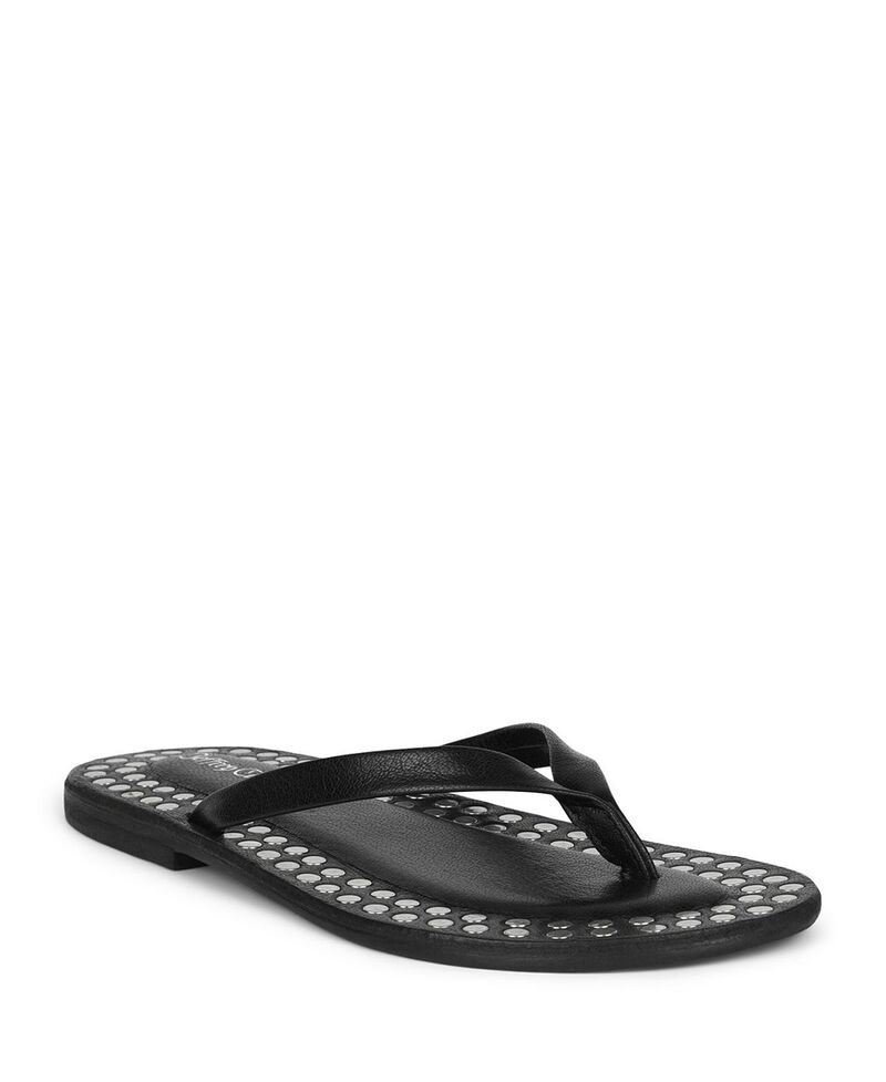 ジェフリー キャンベル レディース シューズ サンダル Jeffrey Campbell Women\u0027studded Flathong Sandals Black Silver 黒いこと