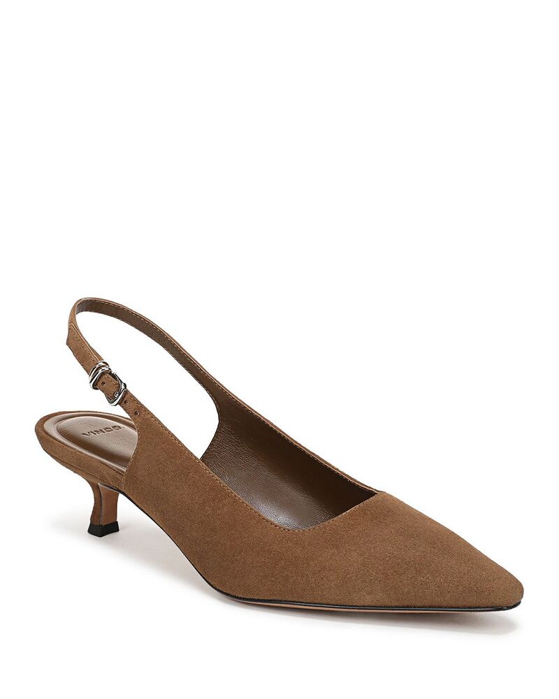 ヴィンス レディース シューズ パンプス Vince Women\u0027sabra Slingback Pumps Elmwood Suede