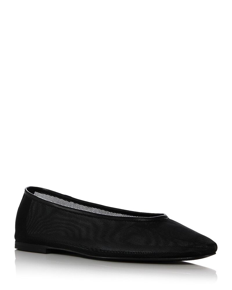 アクア レディース シューズ パンプス AQUA Women\u0027s Annie Flats - Exclusive Black Mesh 黒いこと