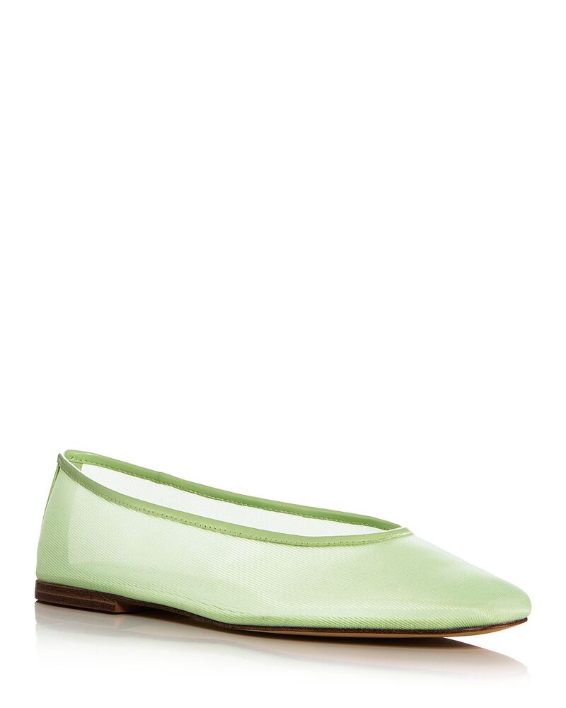 アクア レディース シューズ パンプス AQUA Women\u0027s Annie Flats - Exclusive Green Mesh 緑であること