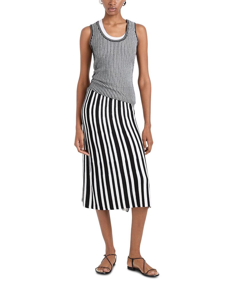 プロエンザ スクーラー レディース トップス 貯蔵タンクとっ始め Proenza Schouler White Labelenox Rib Tank Black/Off White 象牙色
