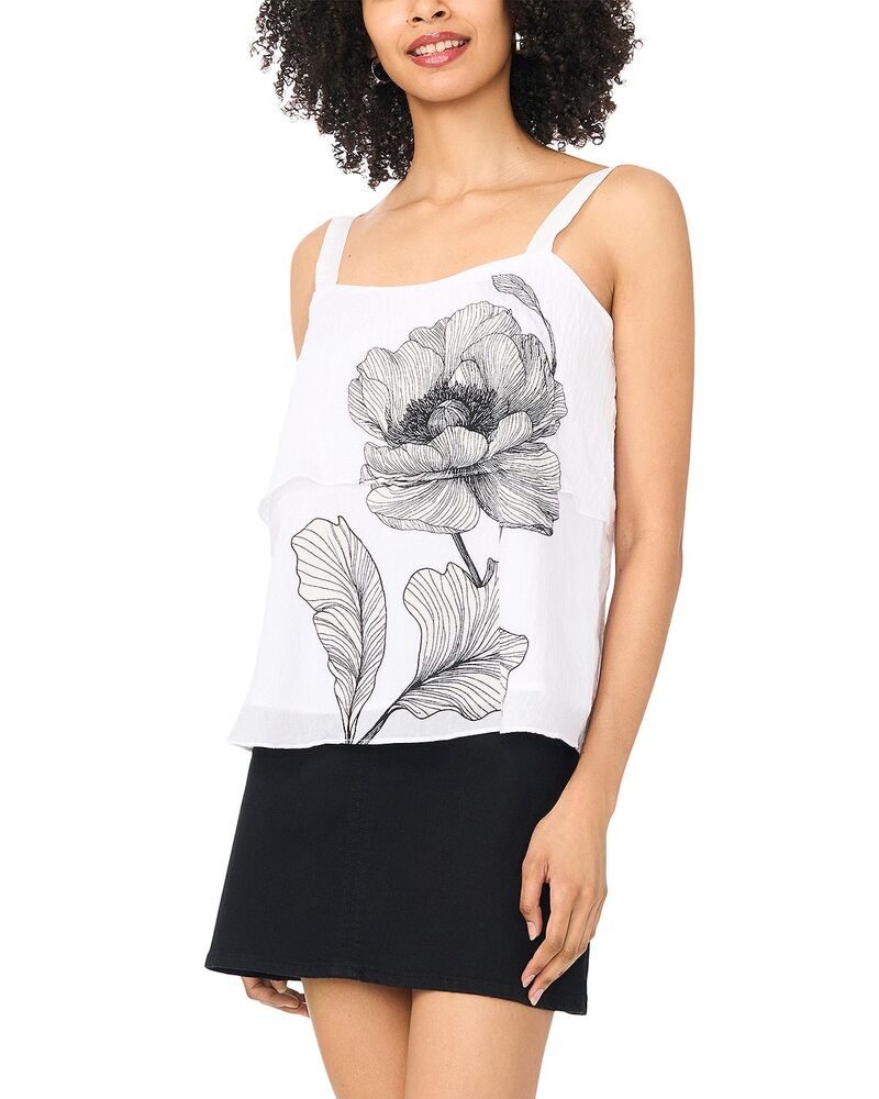 ヴィンスカムート レディース トップス 貯蔵タンクいの一番 VINCE CAMUTO Layered Tank Ultra White 白いこと