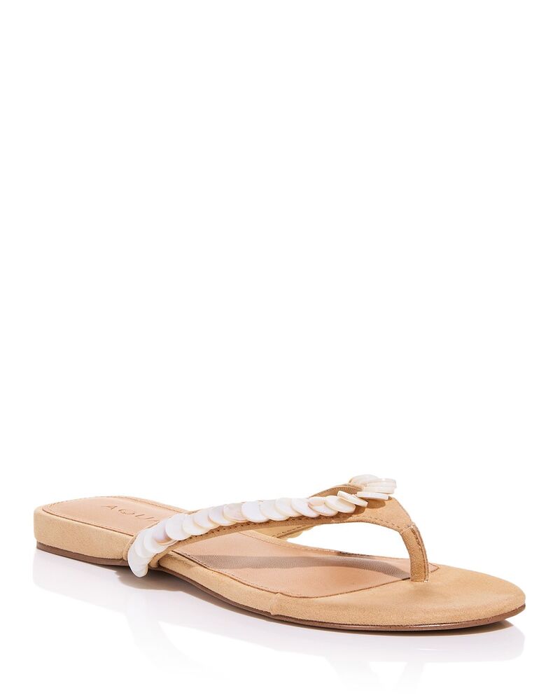 アクア レディース シューズ サンダル AQUA Women\u0027s Jules Thong Sandals - Exclusive Sand Suedembellished 沙子
