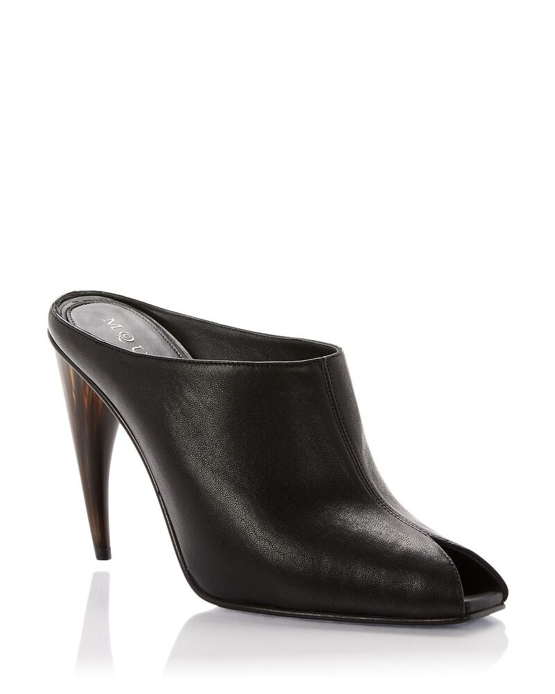 マックイーン レディース シューズ サンダル なめし革 McQueen Women\u0027s Leather Mules Black 黒いこと