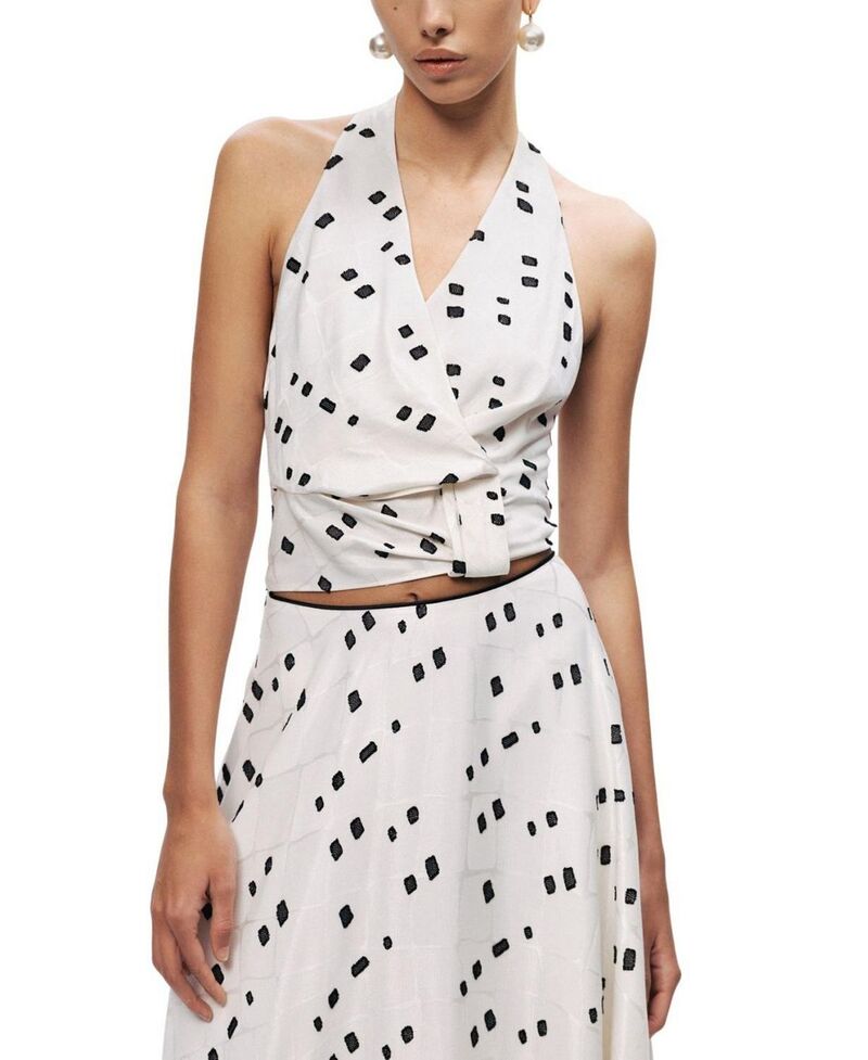 ノクチューン レディース トップス プルオーバー 刷り上げる トップ ホルター NOCTURNE Printed Halter Blouse Multi-Colored マルチ色合い