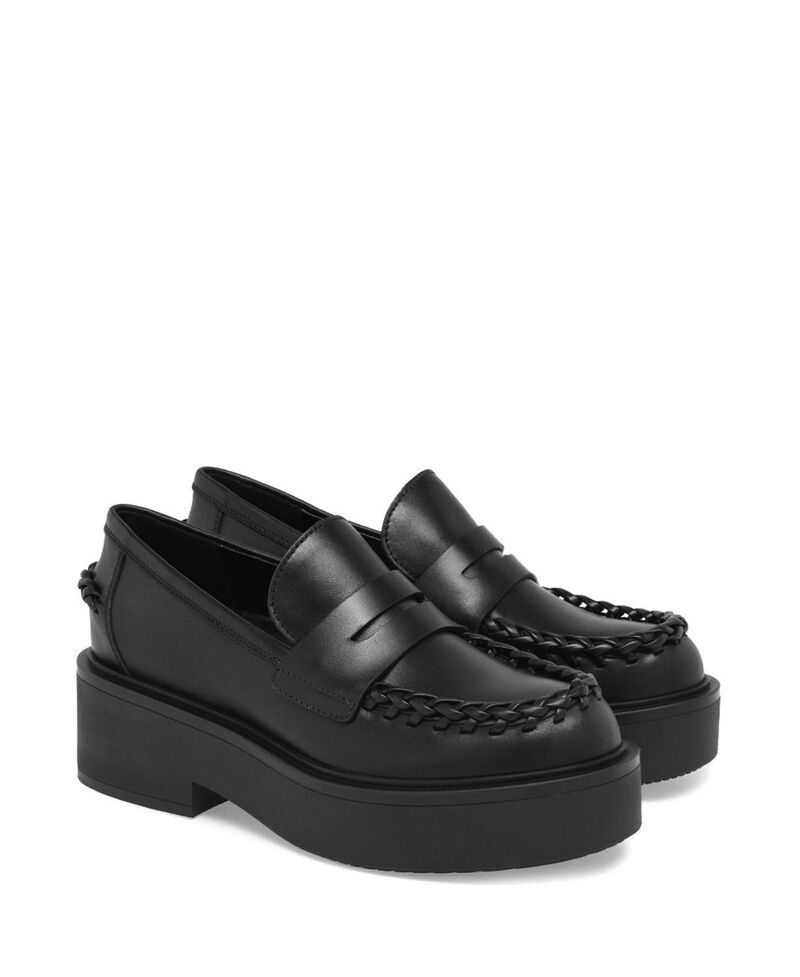 ジャンヴィト ロッシ レディース シューズ スリッポン・ローファー Gianvito Rossi Women's Yuna Loafer Black Calf Leather ブラック｜ReVida 店