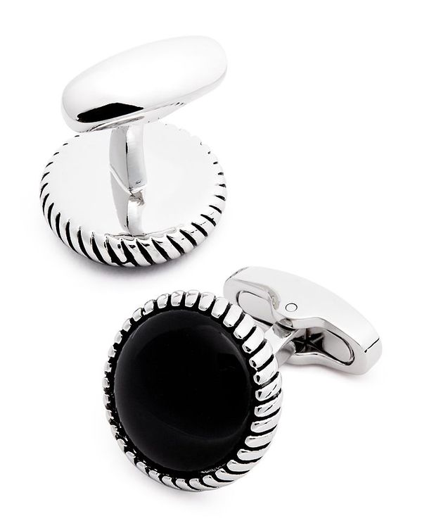 リンクアップ メンズ アクセサリー カフスボタン LINK UP Onyx Round Cufflinks Black ブラック 21,075円