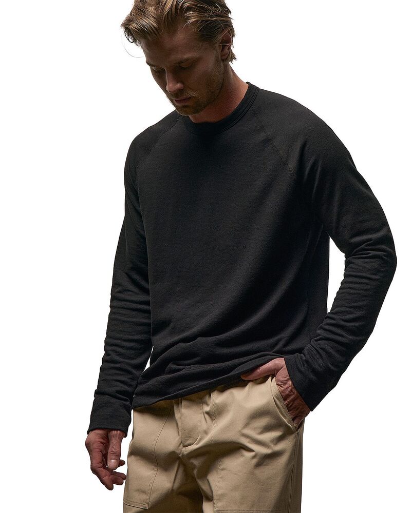 ジェームス パース メンズ アウター パーカー・スウェット ヴィンテージ パイル シャツ James Perse Vintage French Terry Sweatshirt Black ブラック|ReVida 店