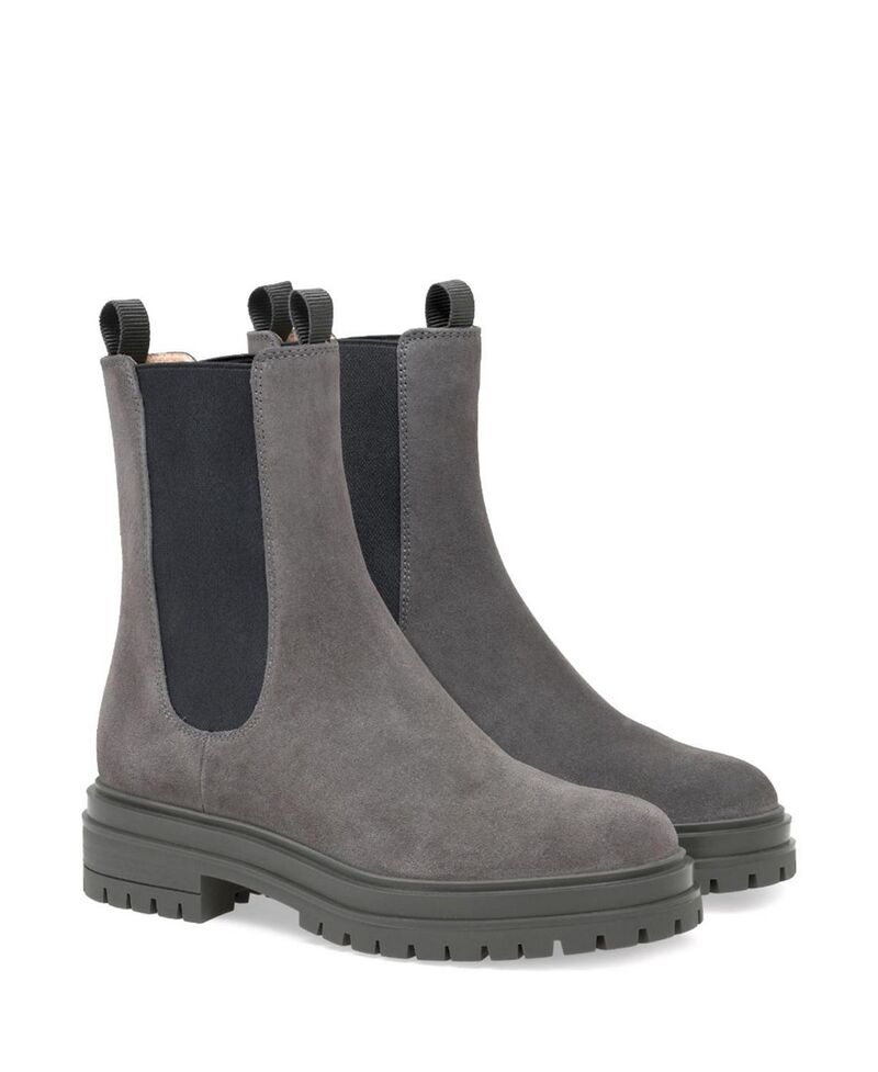 ジャンヴィト ロッシ レディース シューズ ブーツ・レインブーツ Gianvito Rossi Women\u0027s Chester Booties Grey Suede Leather 薄墨色