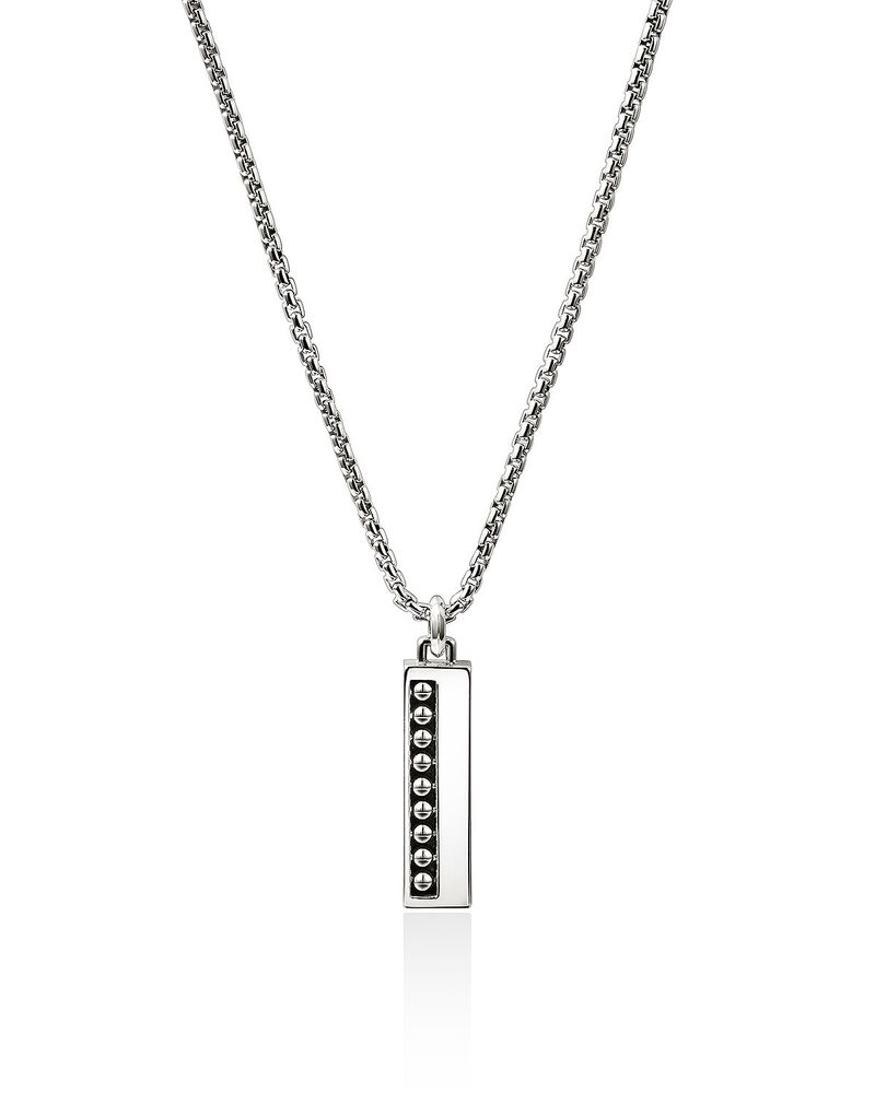 ジョン・ハーディー メンズ アクセサリー ネックレス・チョーカー・ペンダントトップ レース JOHN HARDY Men'sterling Silver Nailhead Tag Necklace 22" Silver シルバー｜ReVida 店