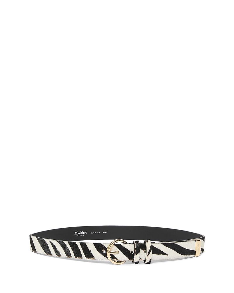 マックスマーラ レディース 付属物 三尺帯 Max Mara Studio Women\u0027s Mstalbero Calf Hair Belt White 白いこと