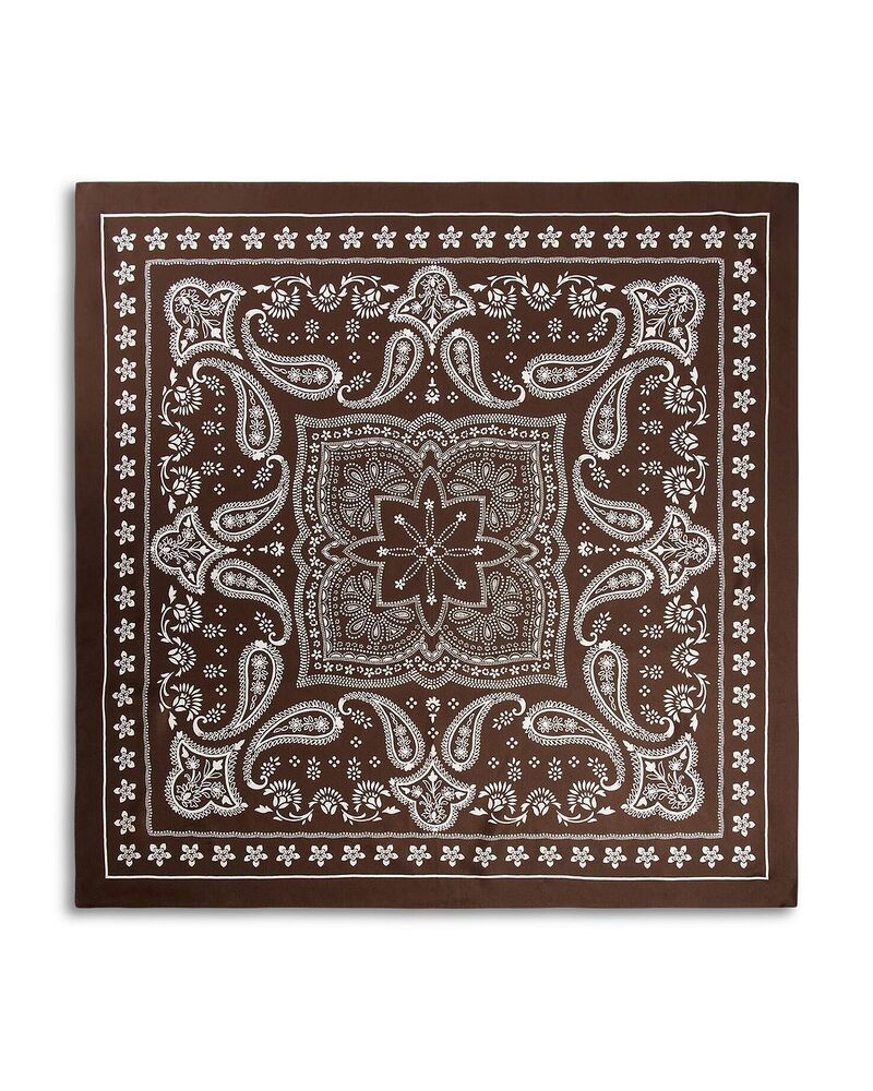 砂子ロ レディース 添え物 消音装置・袈裟・えり巻き 絹地 Sandro Bandana Getaway Silk Scarf Taupe / Blanc トープ