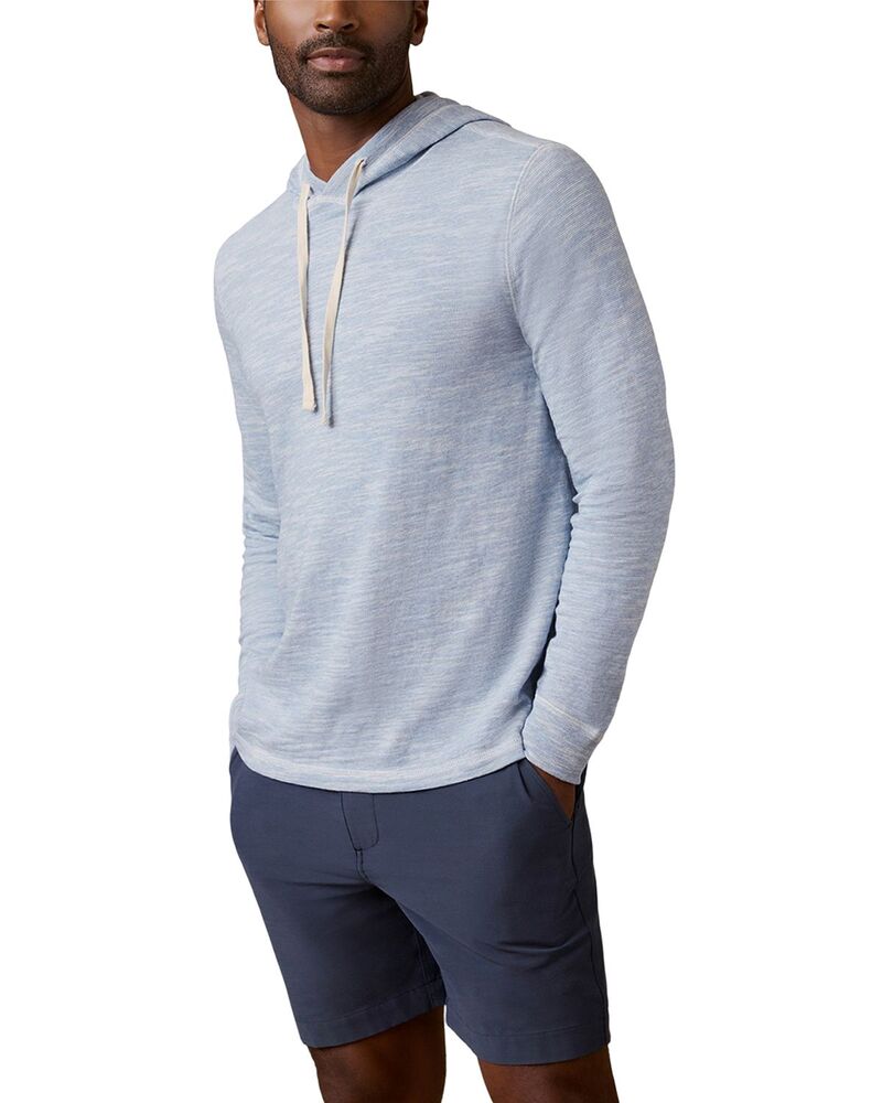ファレティ メンズ アウター パーカー・スウェット Faherty Sunwashed Slub Hoodie Beach Sky Stripe ストライプ|ReVida 店