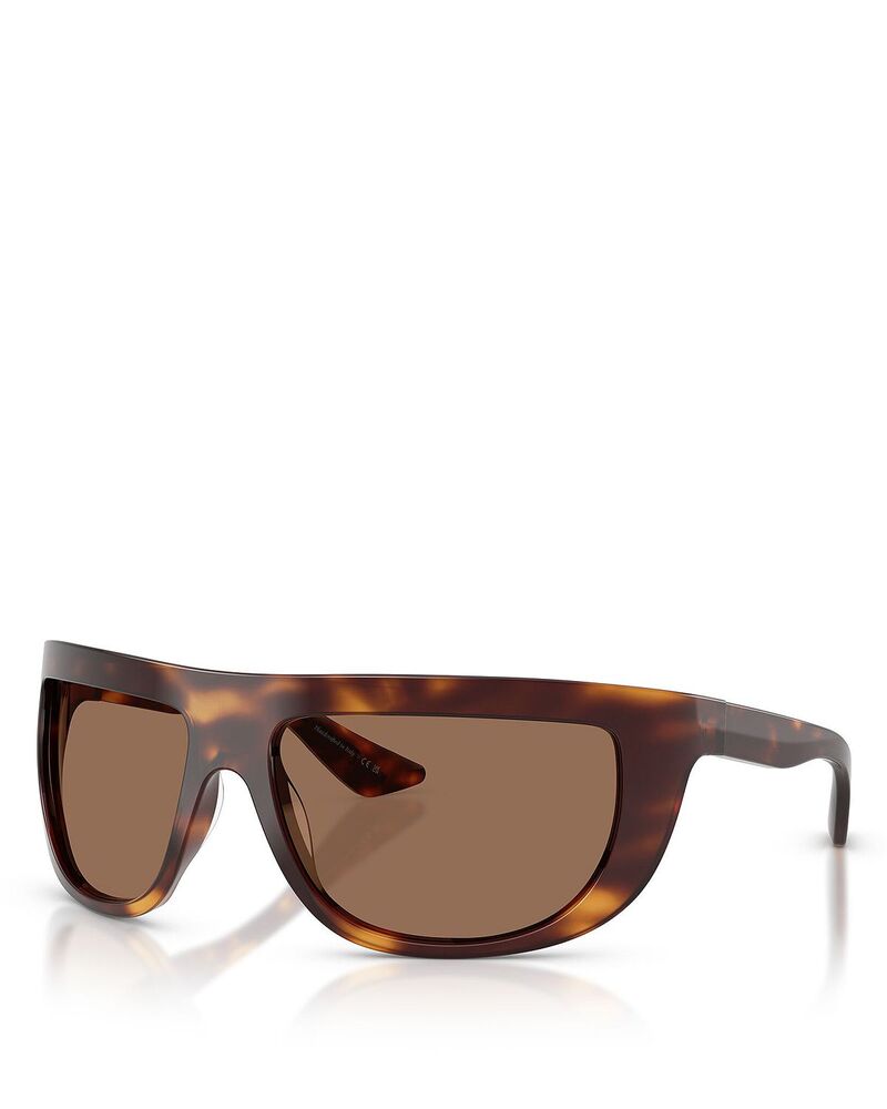 紙鳶 レディース 添え物 サングラス・アイウェア KHAITE x Oliver Peoples Wraparound Sunglasses 65粍 Brown 赤銅色