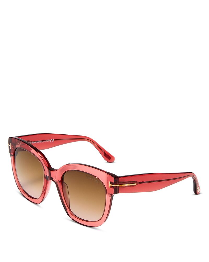 トム・ジェラルド・r・フォード レディース 添え物 サングラス・アイウェア Tom Ford Beatrix Square Sunglasses 52粍 Brown 赤銅色