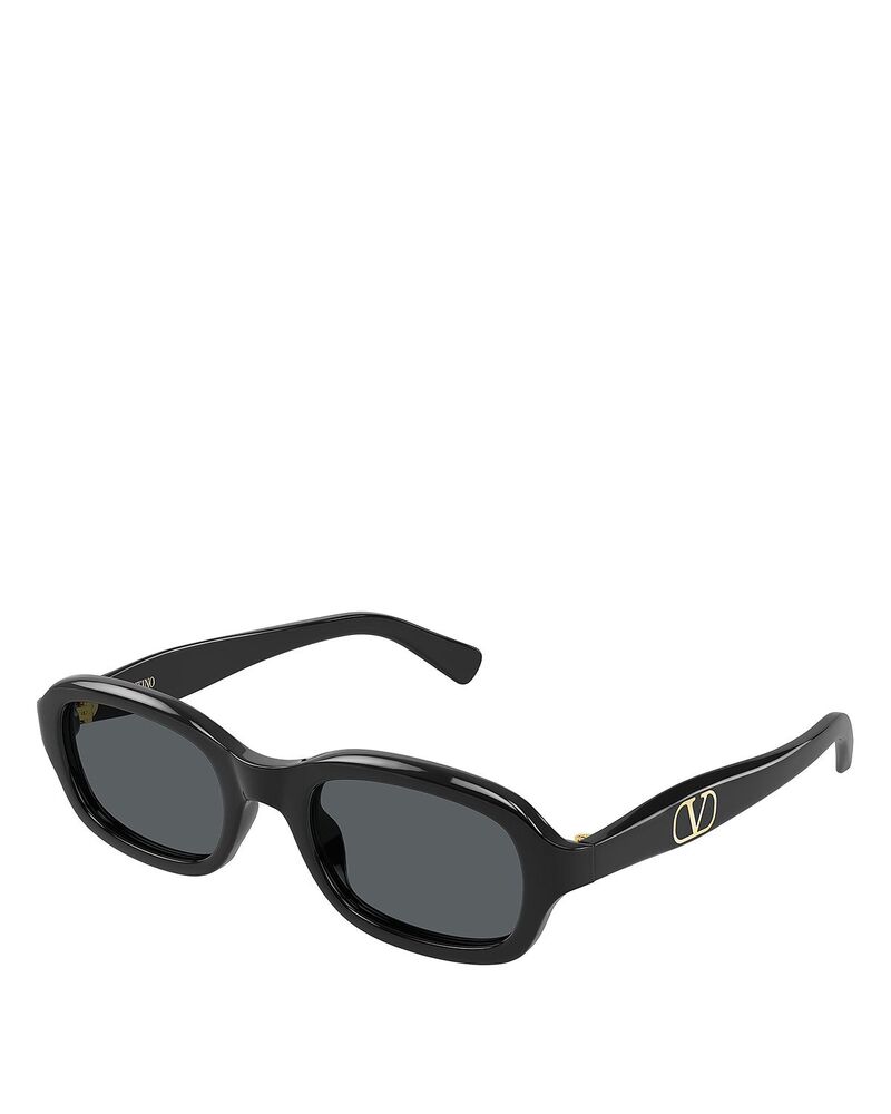 ヴァレンティノ レディース 付属物 サングラス・アイウェア Valentino Garavani Valentino Rectangular Sunglasses 51粍 Black 黒いこと