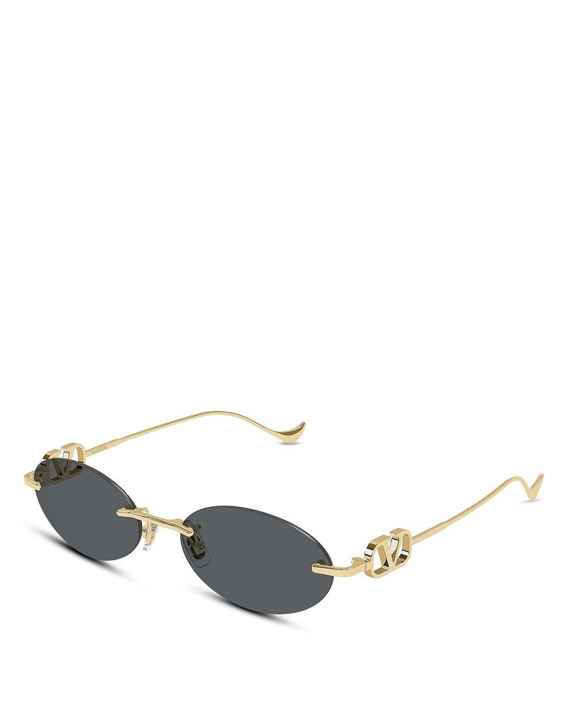ヴァレンティノ レディース 添え物 サングラス・アイウェア Valentino Garavani Valentinoval Sunglasses 53粍 Gold ゴールド